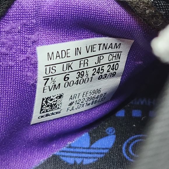 Adidas Nite Jogger Gray Soft Vision Purple Running Shoes Womens 7.5 Sneakers - Picture 6 of 9